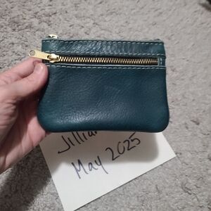 New Portland Leather Goods PLG Double Zip Pouch Case Lagoon Pebbles